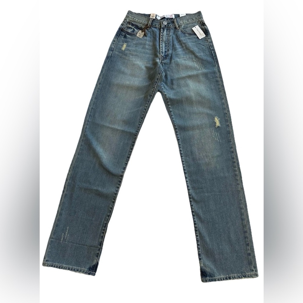 Tin Haul Hoss Loose Western Men’s Jeans-29XL Tall-Distressed Jagger Whisker Fade